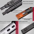 thumbnail image 4 of Full Extension, Soft Close, Shock Absorbing, 35kg Capacity 250mm Ball Bearing Drawer Slides, 8-Pack, 4 of 5