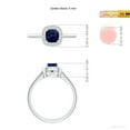 thumbnail image 5 of ANGARA Natural Cushion Blue Sapphire Ring with Diamond Halo in 14K White Gold for Women (Size-5mm) | September Birthstone, Birthday, Anniversary, Jewelry Gift for Women | Natural Blue Sapphire Ring, 5 of 9