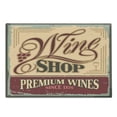 thumbnail image 1 of Vintage Cutting Board, Vintage Rusty Pop Art Style Sign for Wine Shop Past Time Adds Bohemian Art Print, Decorative Tempered Glass Cutting and Serving Board, Large Size, Orange Red, by Ambesonne, 1 of 1