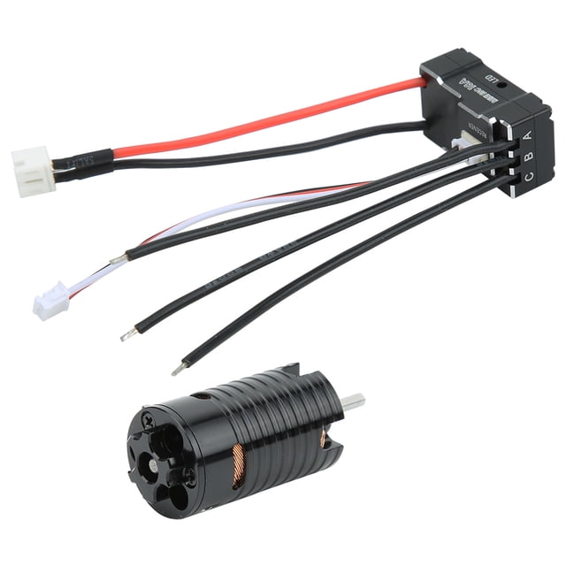 Tbest Brushless Motor ESC High Purity Copper Metal Motor ESC Kit Brushless 1/28 Rc Car 1/32 Rc Car Outdoor 1/24 Rc Car