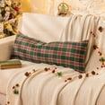 thumbnail image 2 of Juego de fundas de almohada navideñas a cuadros AQOTHES, 45 x 91 cm, 2 unidades, 2 of 5