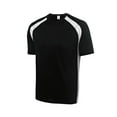 thumbnail image 1 of Gravity Threads Mens Colorblock Moisture Wicking Shirt - Black/White - Large, 1 of 1