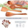 thumbnail image 4 of Juego de 6 Cucharas de Madera Bluelander Teca, 4 of 5