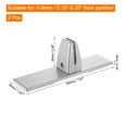 thumbnail image 2 of Partition Support Bracket, 2 Pack Removable Clamp for 4-9mm Thick, Silver Tone, 2 of 5