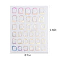 thumbnail image 6 of dianhelloya Nail Sticker Vivid Color Strong Stickiness Frame Decorative Paper Self-adhesive Sparkling DIY Nail Art Decal Golden B, 6 of 8