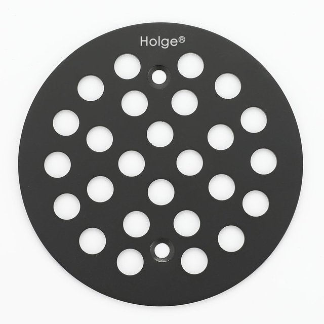 Tapa de Drenaje Holge 10.8 cm Redonda Negra Mate con Tornillos