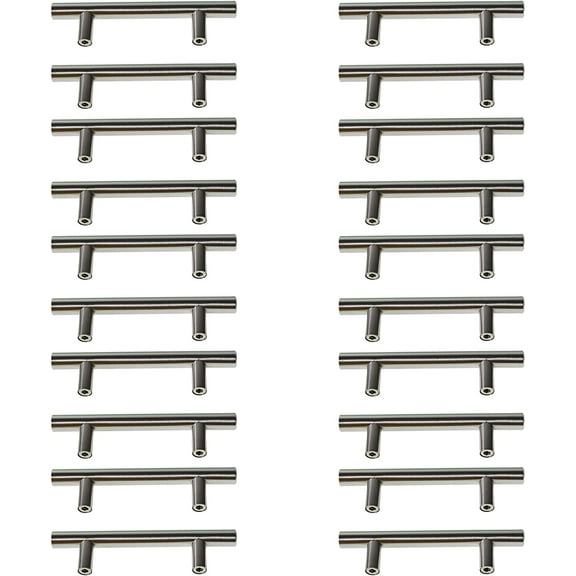 ALL-CARB 20Pcs 6 Inch Drawer Handles Stainless Steel Cabinet Pulls Hollow Furniture Handle T-Shaped Pulls