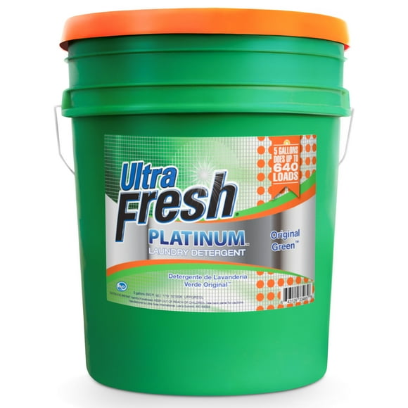Ultra Fresh 3X Platinum 5 Gallon Original Green Liquid Laundry Detergent, Up to 640 Loads