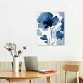 thumbnail image 2 of HENGT  Abstract Botanical Floral Wall Art Indig Blue Eucalyptus Leaf Picture Wall Decor Watercolor Plant Prints Painting Minimalist Boho Botanical Poster Set for Living Room Bedroom, 2 of 4