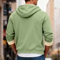 thumbnail image 6 of yuCgh Men's Winter Fleece Lined Hooded Jacket, Thickened Zip Up Coat with Multiple Pockets, Casual Outdoor Jacket for Cold Weather & Daily Wear,Light Green,S, 6 of 7