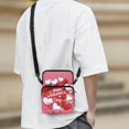 thumbnail image 3 of Chririnla Polyester Crossbody Purse Lightweight Portable Crossbody Bag for Hiking, Valentine's Day Heart Print Crossbody Bags, 3 of 7