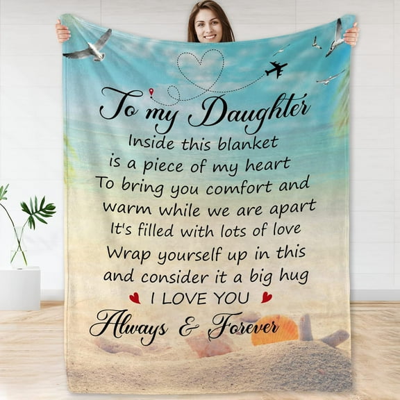 Daughter Gifts from Mom Dad - to My Daughter Blanket for Daughter - Christmas, Xmas, Birthday, Graduation Gifts for Daughter - Best Gift Ideas for Daughter Throw Blanket
