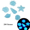 thumbnail image 1 of Mistaha 200pcs/Bag Glow in Dark Stone DIY Home Decor Luminous Pebbles Sea Conch Shell Starfish, 1 of 8