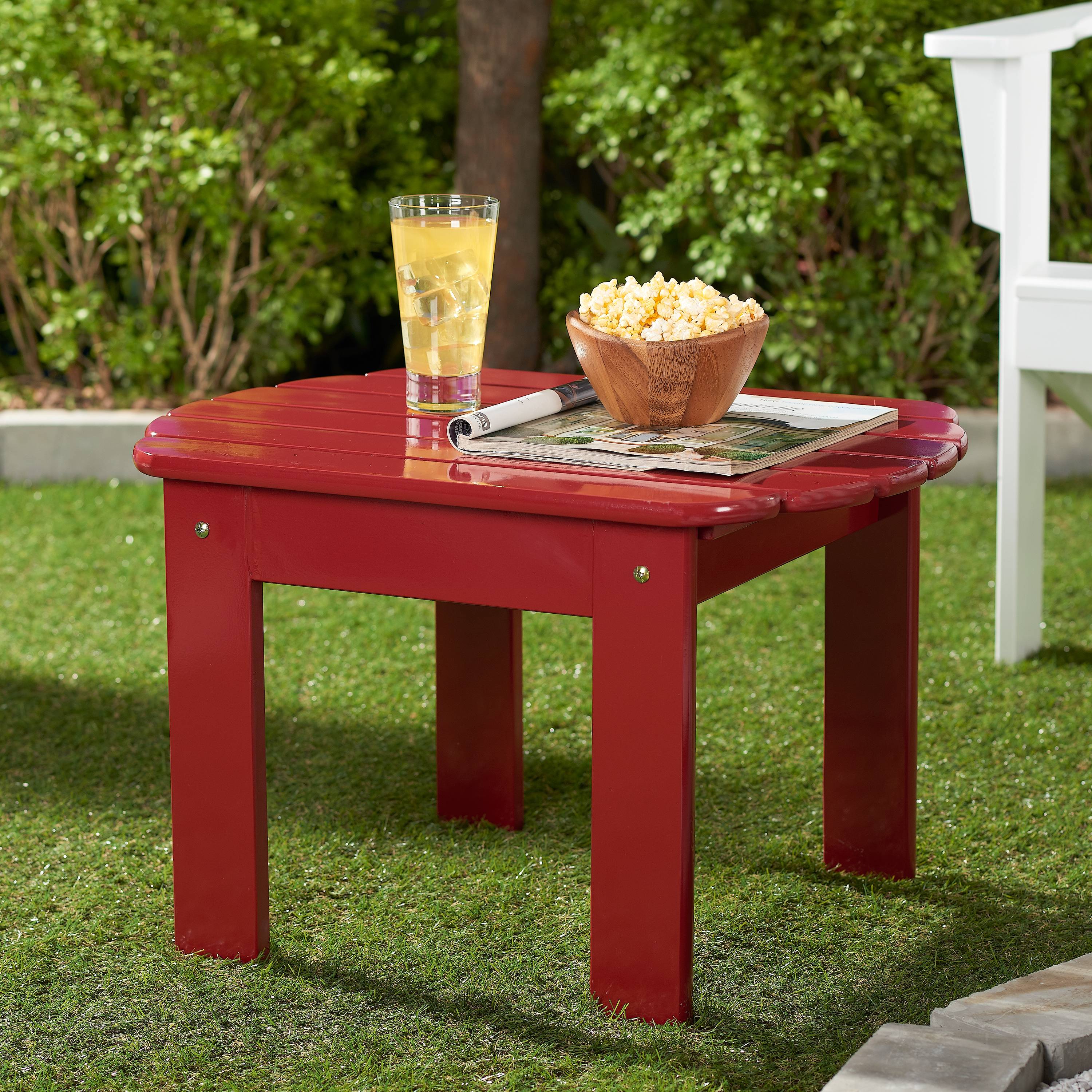 Mainstays Wood Adirondack Outdoor Side Table, Red - image 3 of 6