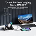 thumbnail image 4 of Estación de carga Unitek con cargador rápido USB C de 140 W para portátil, 4 of 6