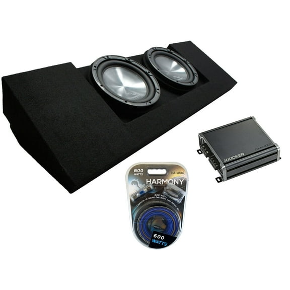 2015-2025 Chevy Colorado Crew Cab Truck Dual 10 Harmony HA-R104 Sub Box & CXA400.1