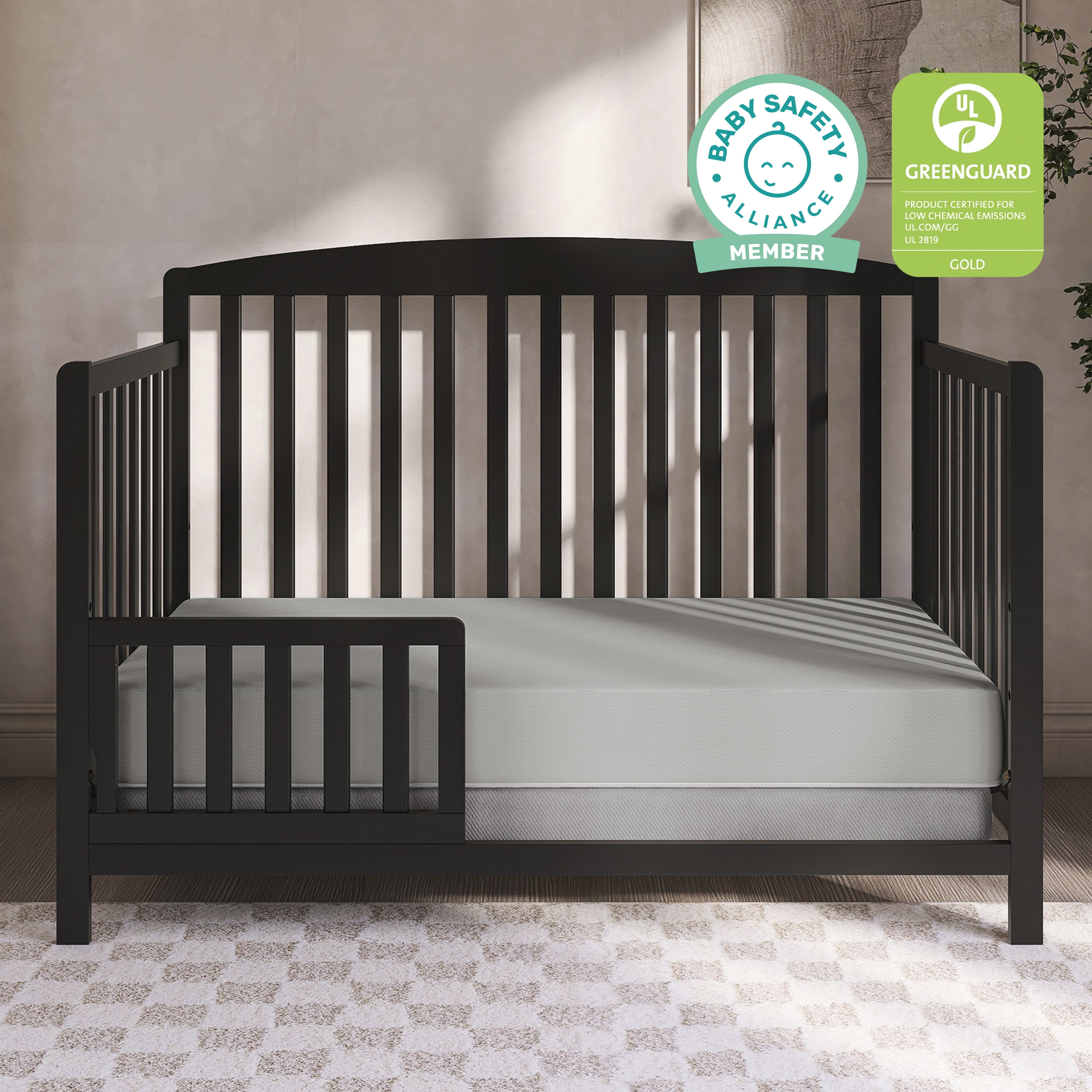 Dream on Me Starbright Breathable Foam Crib & Toddler Mattress in Grey (Fits Full Size Cribs and Toddler Beds)