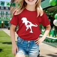 thumbnail image 2 of WERYOUNG Boy's T-Shirts St Patrick's Day Short Sleeve Crewneck Cartoon Dinosaur Print Casual Kids T Shirt Daily Wear Relaxed Fit Tee Shirts Party Night Comfortable Cozy Toddler Top, 2 of 4