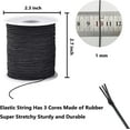 thumbnail image 2 of MGEZCOO Elastic Cord for Bracelets, 1 mm 330 Feet Sturdy Bracelet String, Stretchy Elastic String for Jewelry Making, Necklaces, Beading, 2 of 7