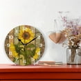 thumbnail image 2 of SKYSONIC Sunflower Wall Clock 10 Inch Silent Non Ticking Round Clock Oil Painting Clock Easy to Read Clock for Living Room Bedroom Bathroom Home Decor, 2 of 7