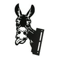 thumbnail image 2 of Peeking Donkey Metal Art Farm Watching Donkey Ornament Wall Art Metal Yard Art Sign Metal Animal Yard Art Farm Metal Art Garden, 2 of 7
