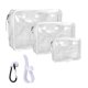 thumbnail image 1 of Cosmetic Case Aimeiar, 3 paquetes de bolsas transparentes de PVC impermeables, 1 of 5