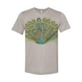 thumbnail image 1 of "Peacock Shirt, Peacock Portrait, Unisex, Soft Bella Canvas, Vintage T, Retro, Gift For Her, Peacock Lover, Bird Shirt, Peacock Apparel, Heather Stone, LARGE", 1 of 1