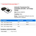 thumbnail image 2 of Automatic Transmission Pan - Compatible with 2006 - 2010 Dodge Charger 2007 2008 2009, 2 of 2