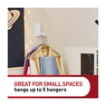 thumbnail image 5 of Command Folding Clothes Hanger, White, Holds 5 Hangers to 7.5 lbs, 1 Hook, 3 Strips, 5 of 8