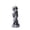 A002- Gray, variant on Skull Candle with Triple Stacked Skulls, Gothic Halloween Decor for Halloween Centerpiece, Black Soy Wax Pillar Candle for Home and Gift