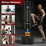 GIKPAL Punching Bag with Stand, Punching Bag for Adults, Boxing Bag with Stand 70-205lbs Freestanding Punching Bag for Adult Youth Kids - Men Women Stand Kickboxing Bag for Home Office Gym