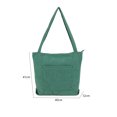 thumbnail image 3 of Bolso de almohada de pana Bolso de hombro femenino duradero para el ocio diario (verde), 3 of 9