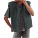thumbnail image 2 of Blusa informal sin mangas y sin capucha para mujer, estilo abrigo y chaquetas, de imitación de lana, corta, cálida, de invierno, con abertura frontal., 2 of 7