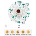 thumbnail image 6 of 15 Inch Round Placemats Set of 4, Teal Mushroom Non Slip Heat Insulation PP Table Mats, Vintage Botanical Autumn Farmhouse Washable Place Mats for Kitchen Dining Party Table Decor, 6 of 7