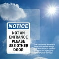 thumbnail image 6 of Not An Entrance Please Use Other Door OSHA Notice Aluminum Sign 10 Inch x 7 Inch - 10 Pack, 6 of 8