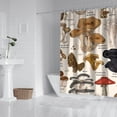 thumbnail image 2 of Brown Mushroom Sketch Beige Pattern Shower Curtain 72"x84" ,Bathroom Decorative Shower Curtains Set with 12 Hooks,Modern Waterproof Washable Shower Curtain, 2 of 6
