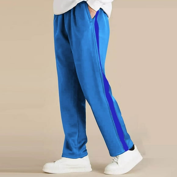 Odeerbi 8-18 Años Niños Niñas Entrenamiento Pantalones Deportivos Pantalones de Algodón de Pierna Ancha Color Sólido Ocio Correr Pantalones Con Bolsillo