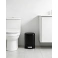 thumbnail image 6 of 1.3 Gallon Stainless Steel Step Trash Can with Soft-Close Lid, Removable Inner Bucket for Kitchen & Office - Black, 6 of 8