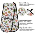 thumbnail image 4 of Dailycode Double Sided Oven Mitt with Loop Heat Resistant Kitchen Long Potholders 7" x 35" Golf Equipment, 4 of 6