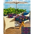 thumbnail image 4 of Outdoor Tablecloth Mexican Floral Rectangle Patio Tablecloths 60x120, Waterproof Table Cloths with Umbrella Hole and Zipper, Geometry Abstract Summer Table Cover for Outdoor Tables Garden, 4 of 5
