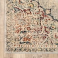 thumbnail image 2 of 2' X 8' Grey Rust Deep Teal Beige And Orange Oriental Power Loom Stain Resistant Runner Rug, 2 of 5