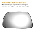 thumbnail image 3 of Reemplazo de vidrio del espejo retrovisor calefaccionado blanco con respaldo para Jeep Grand Cherokee, 1 pieza, par izquierdo y derecho, 3 of 6