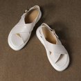thumbnail image 1 of Sandalias de alta calidad, sandalias de Pu para mujer, cómodas, suaves, antideslizantes, transpirables, 35-42, hebilla de gran tamaño, punta abierta, tacón bajo 37 Gao Jinjia LED, 1 of 2