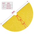 thumbnail image 3 of KLL 30" Christmas Tree Skirt Yellow Glitter Xmas Tree Skirts Mat for New Year Xmas Holiday Party Indoor Outdoor Home Decoration, 3 of 7