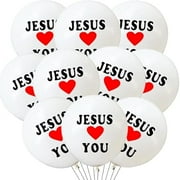 WEEKS 36 pcs Jesus Loves You Balloons Christian Religious Jesus Balloons for Sunday School Supplies He Is Risen Easter Party Favors