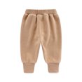 thumbnail image 5 of Uxgjfwu Infant Sweatpants Solid Color Pants Toddler Trousers Baby Boys and Girls Plush Pants Winter Warm Pants, 5 of 7