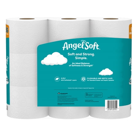 ANGEL SOFT 2-PLY TOILET PAPER, 9 MEGA ROLLS, 320 SHEETS PER ROLL