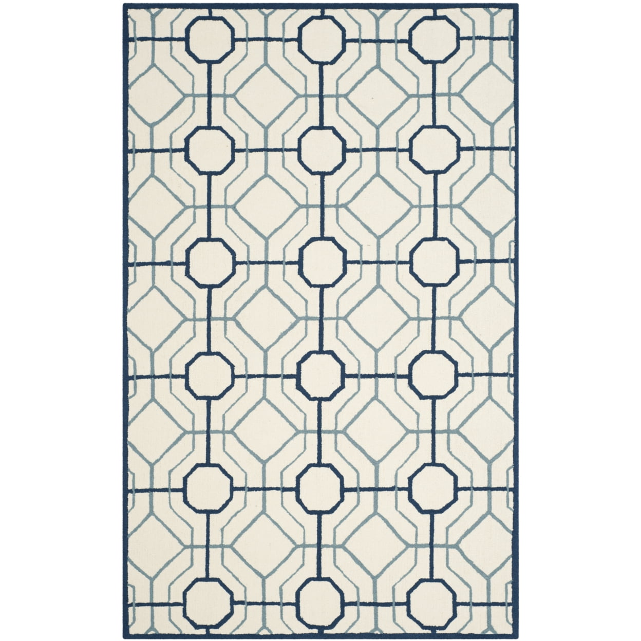 SAFAVIEH Four Seasons Tylar Geometric Area Rug, Ivory/Grey, 8' x 10'