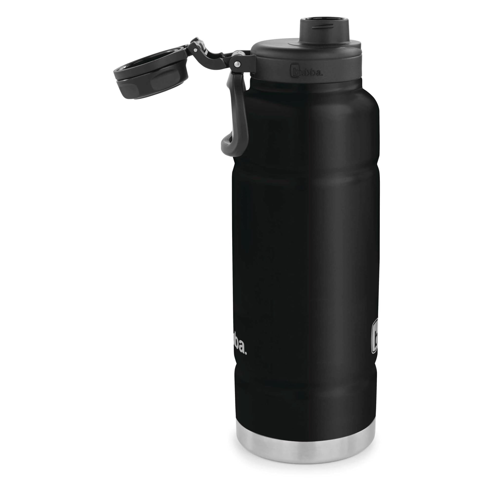 bubba Trailblazer Stainless Steel Water Bottle with Wide Mouth Lid Licorice, 40 fl oz.