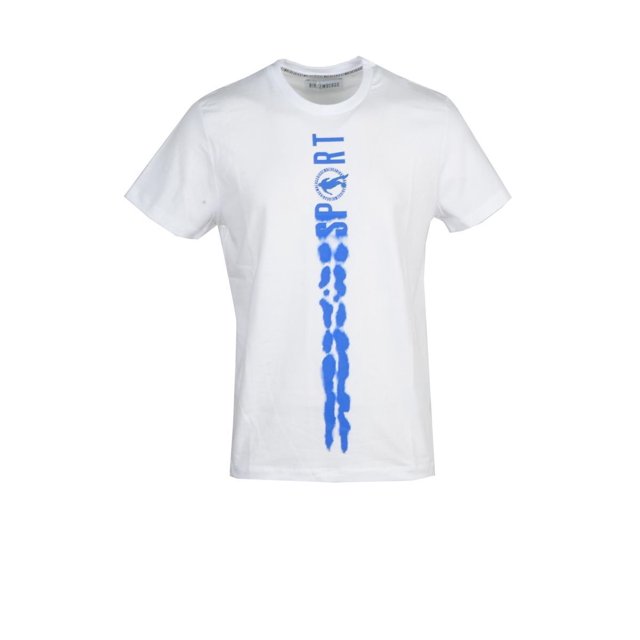 Bikkembergs Sport Logo Tee Blanc / Bleu ( S )